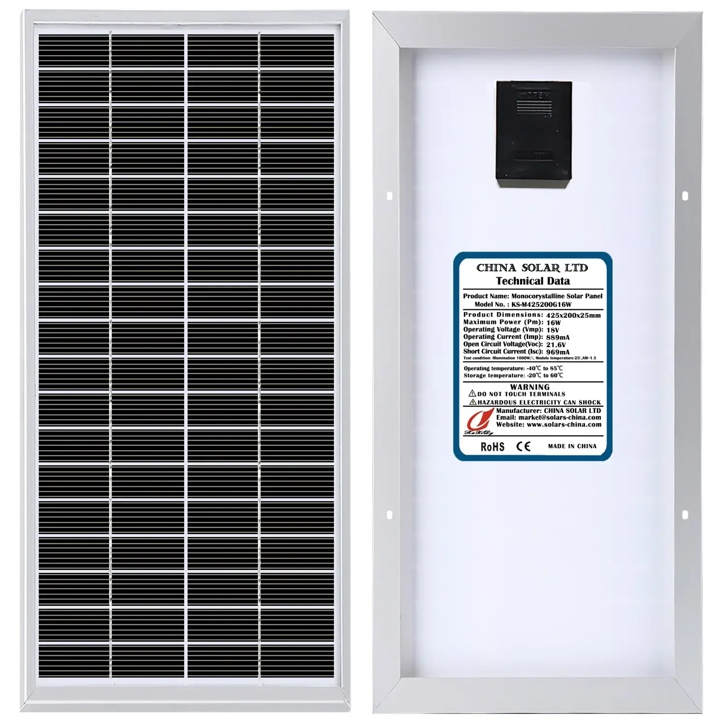 Monokristallijn Zonnepaneel 12V