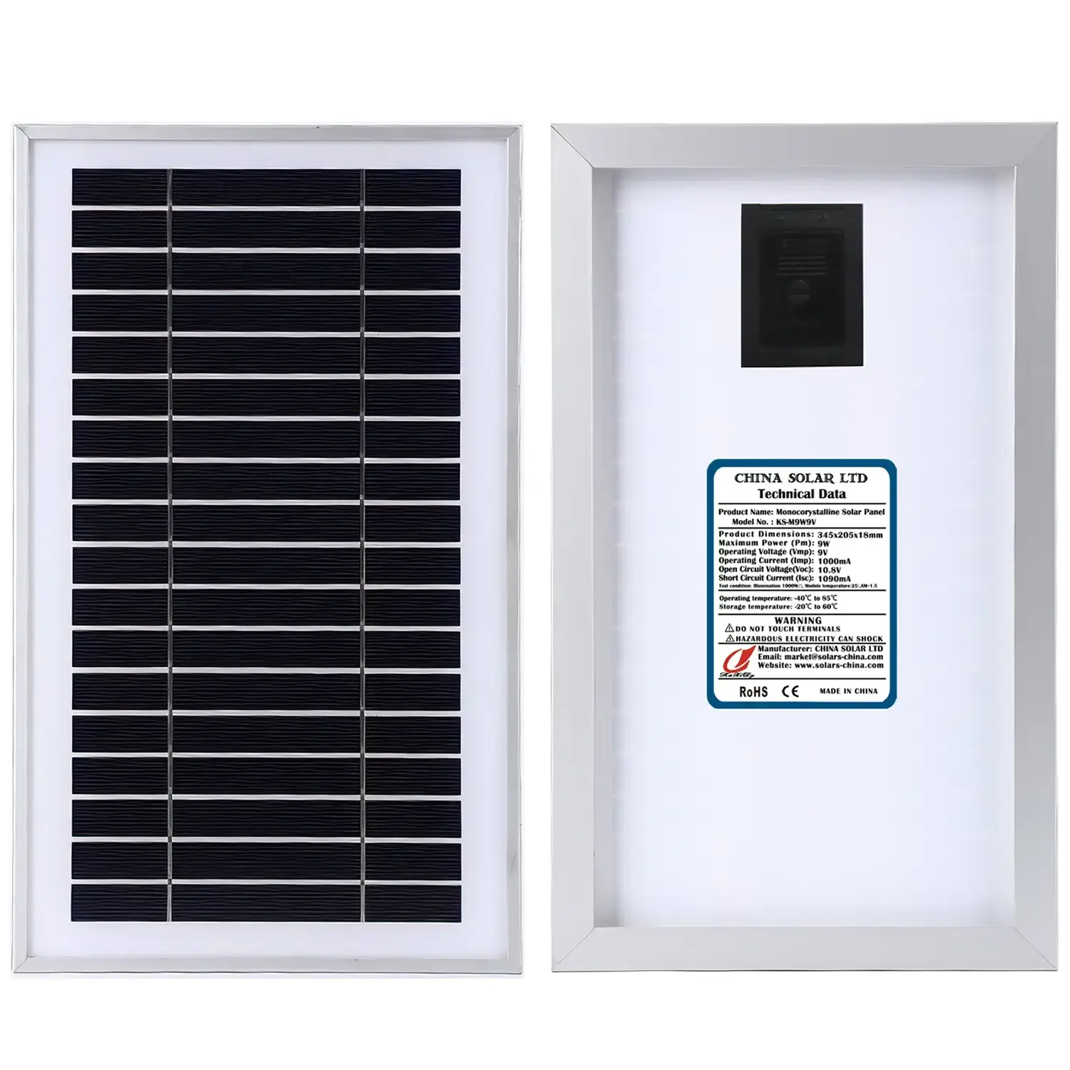 Fotovoltaïsche Zonnepanelen 9W 9V