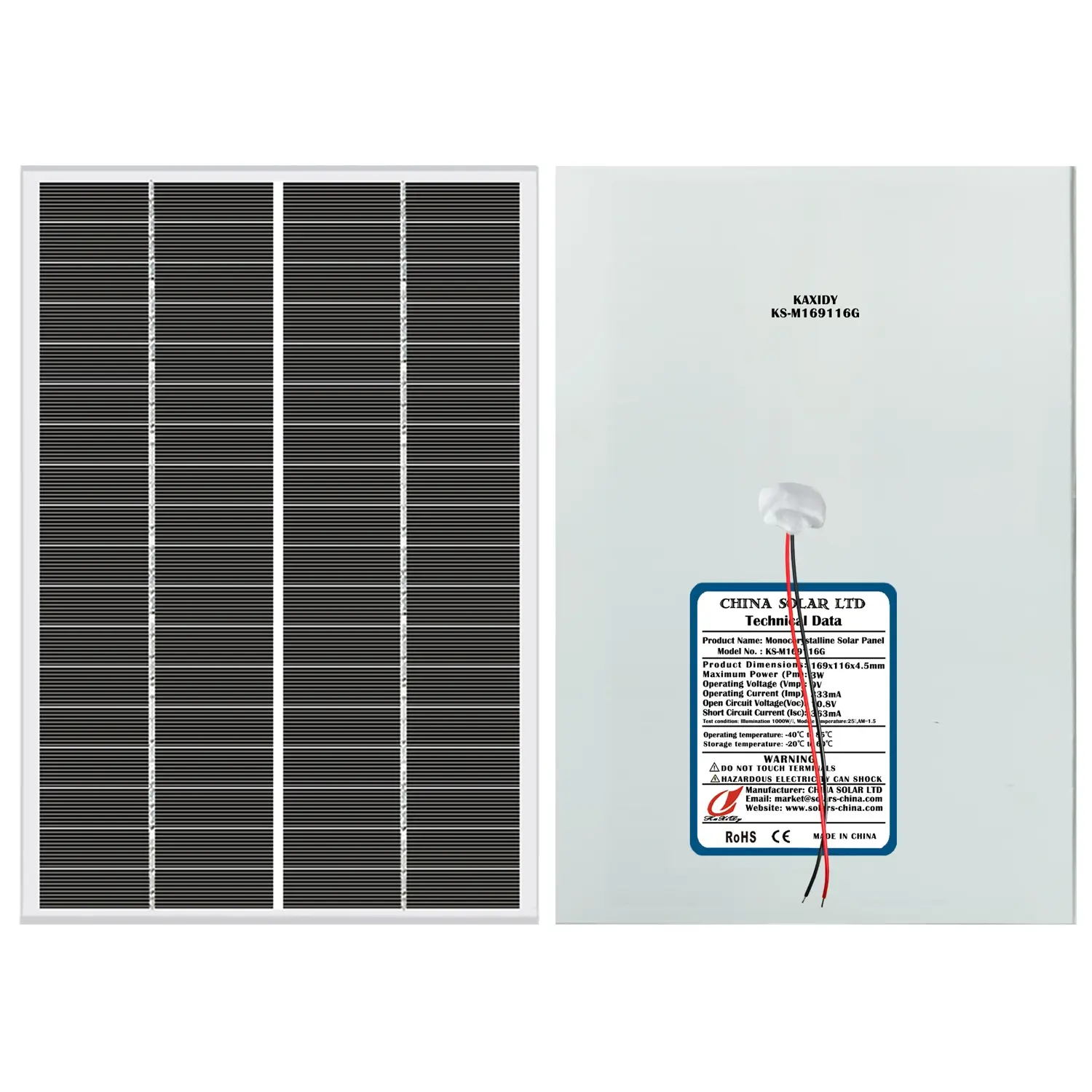 Fotovoltaïsch Zonnepaneel 3W