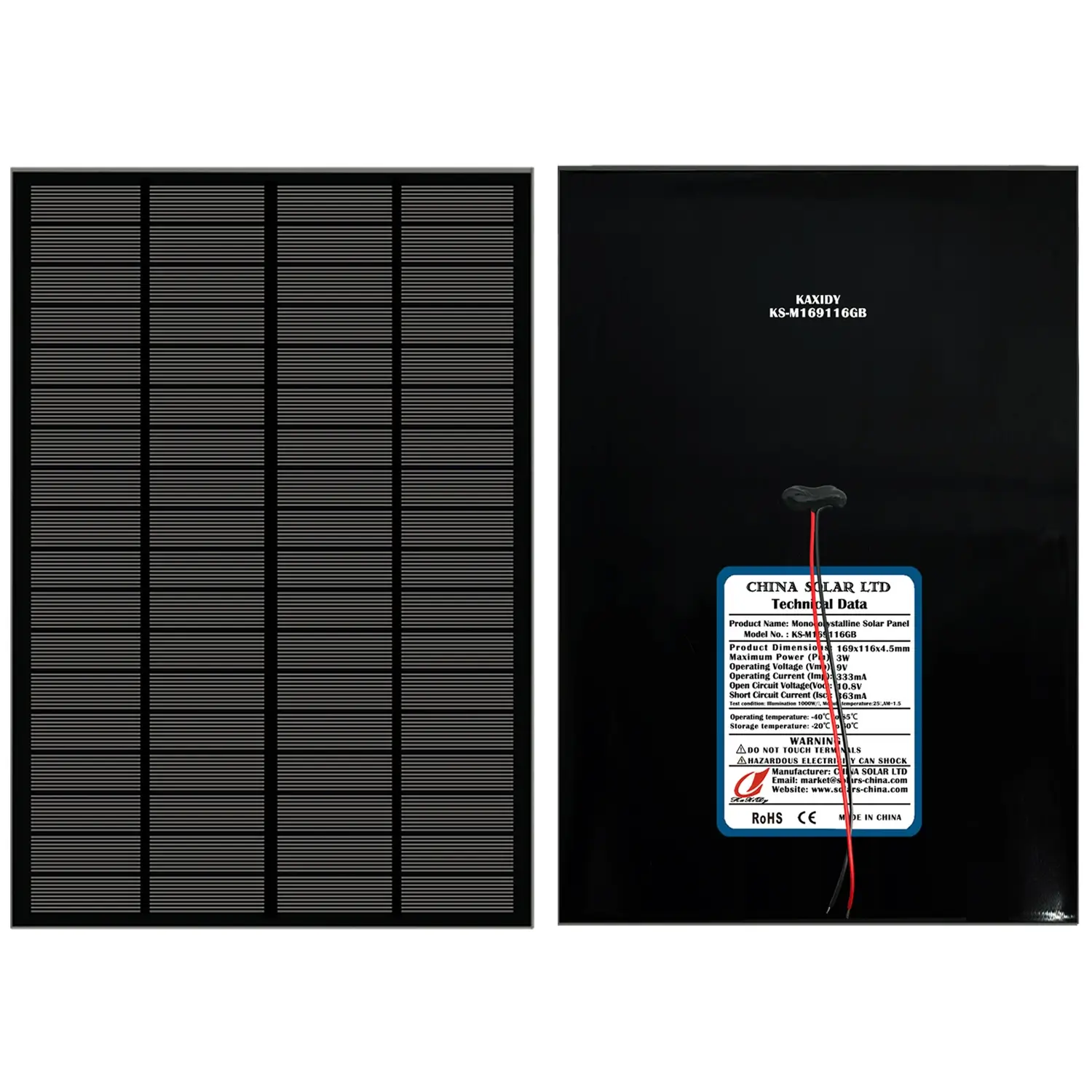 Fotovoltaïsch Zonnepaneel 3W