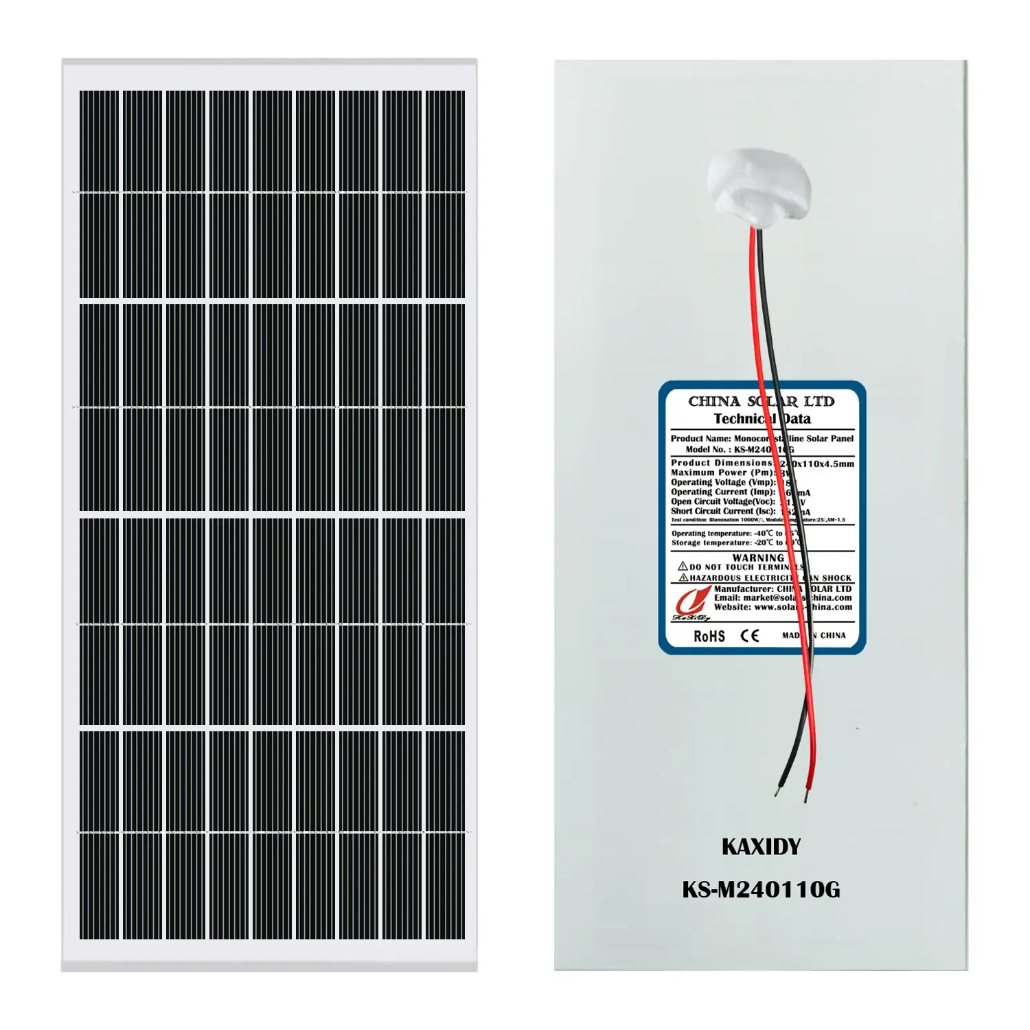 Fotovoltaïsch Zonnepaneel 3W
