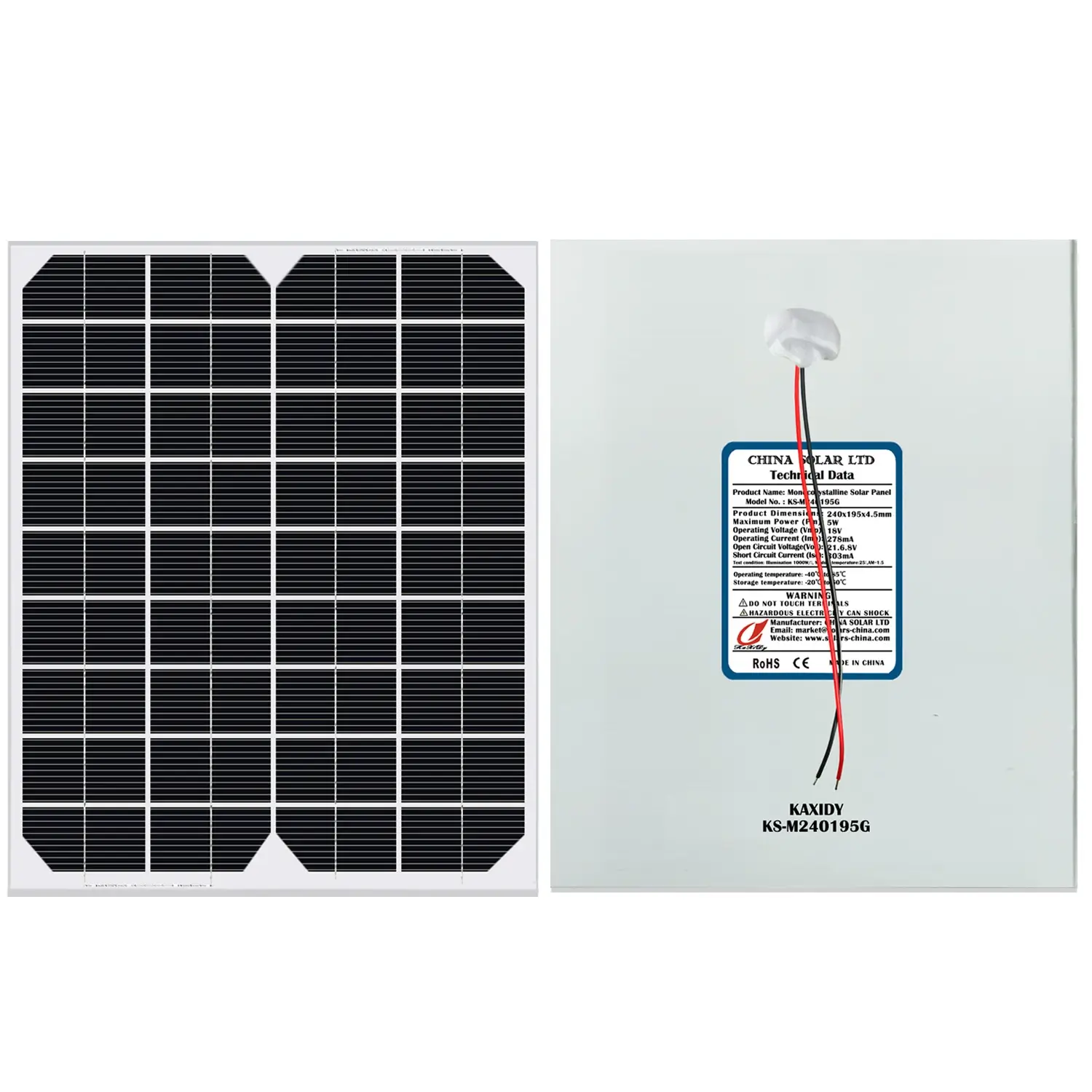 Fotovoltaïsch Zonnepaneel 5W