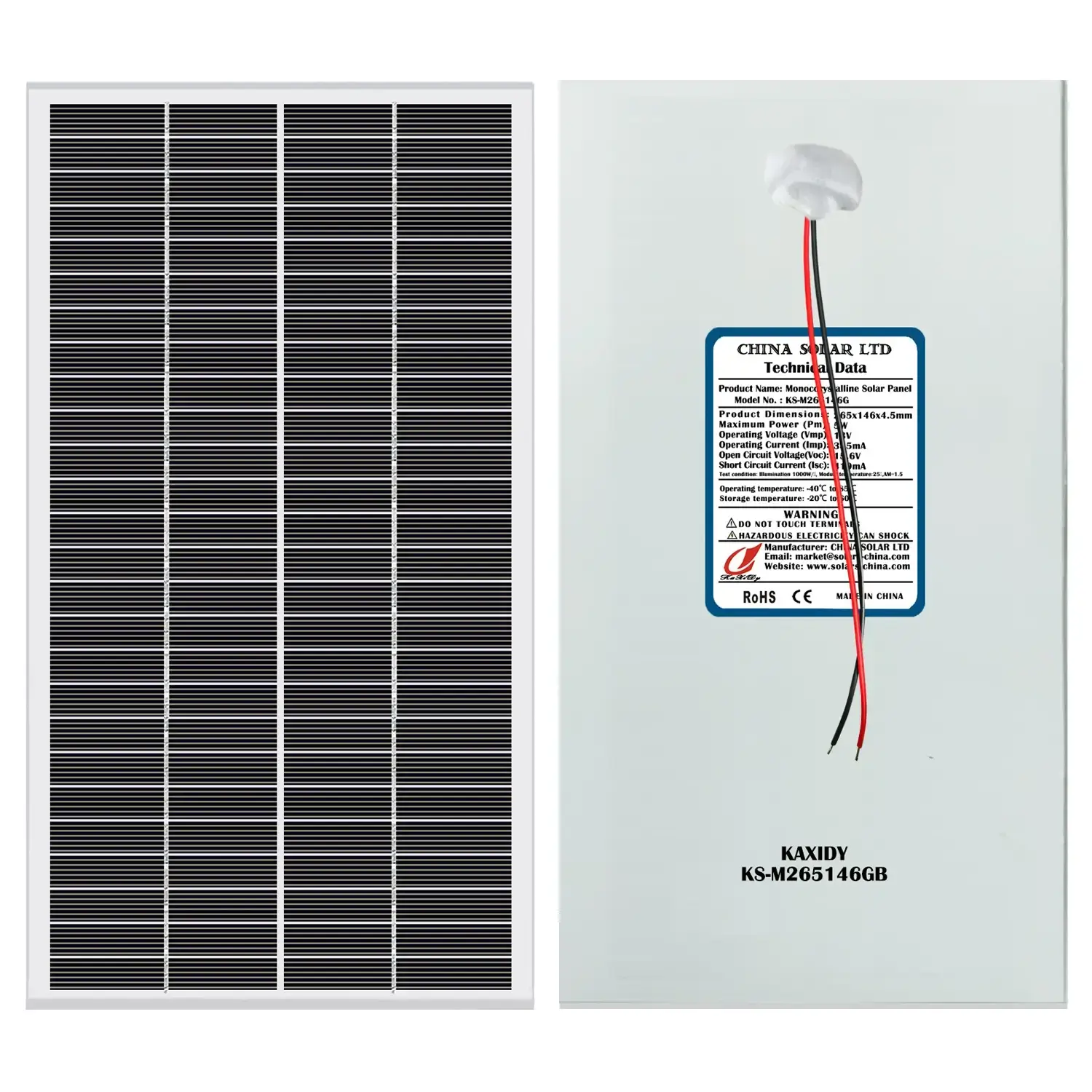 Monokristallijn Zonnepaneel 5W
