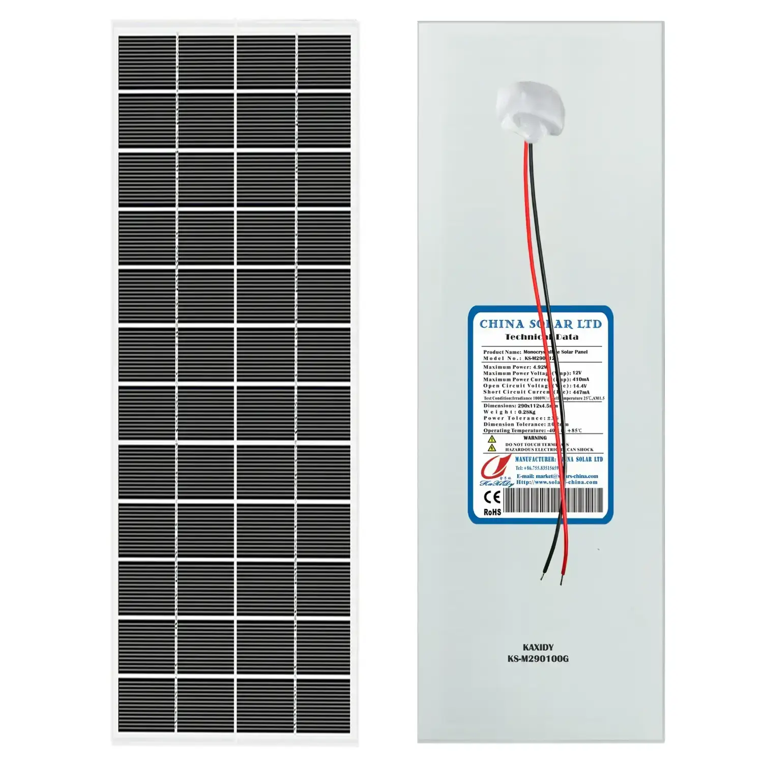 12V Monokristallijn zonnepaneel