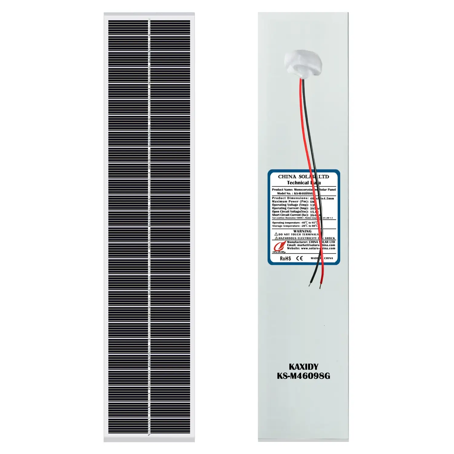 Monokristallijn Zonnepaneel 5W 13V