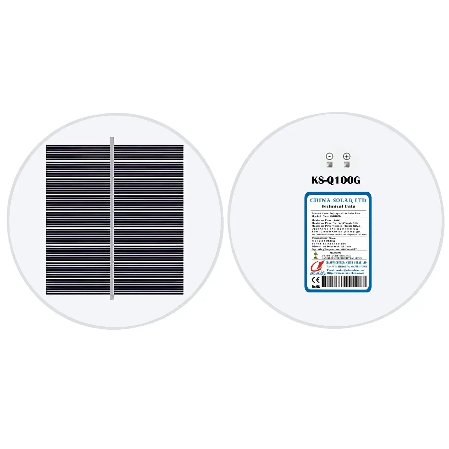 Rond Zonnepaneel 5,5V