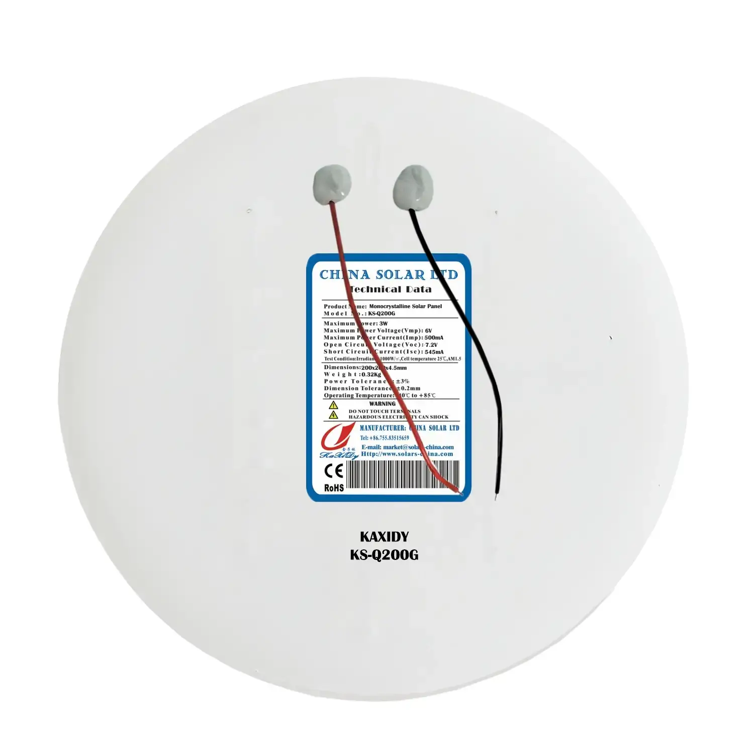 Rond Zonnepaneel 6V
