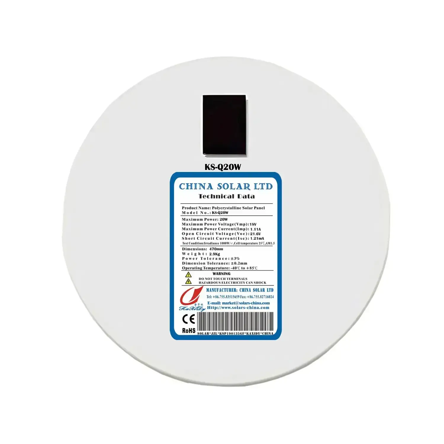 ronde zonnepanelen voor lampen