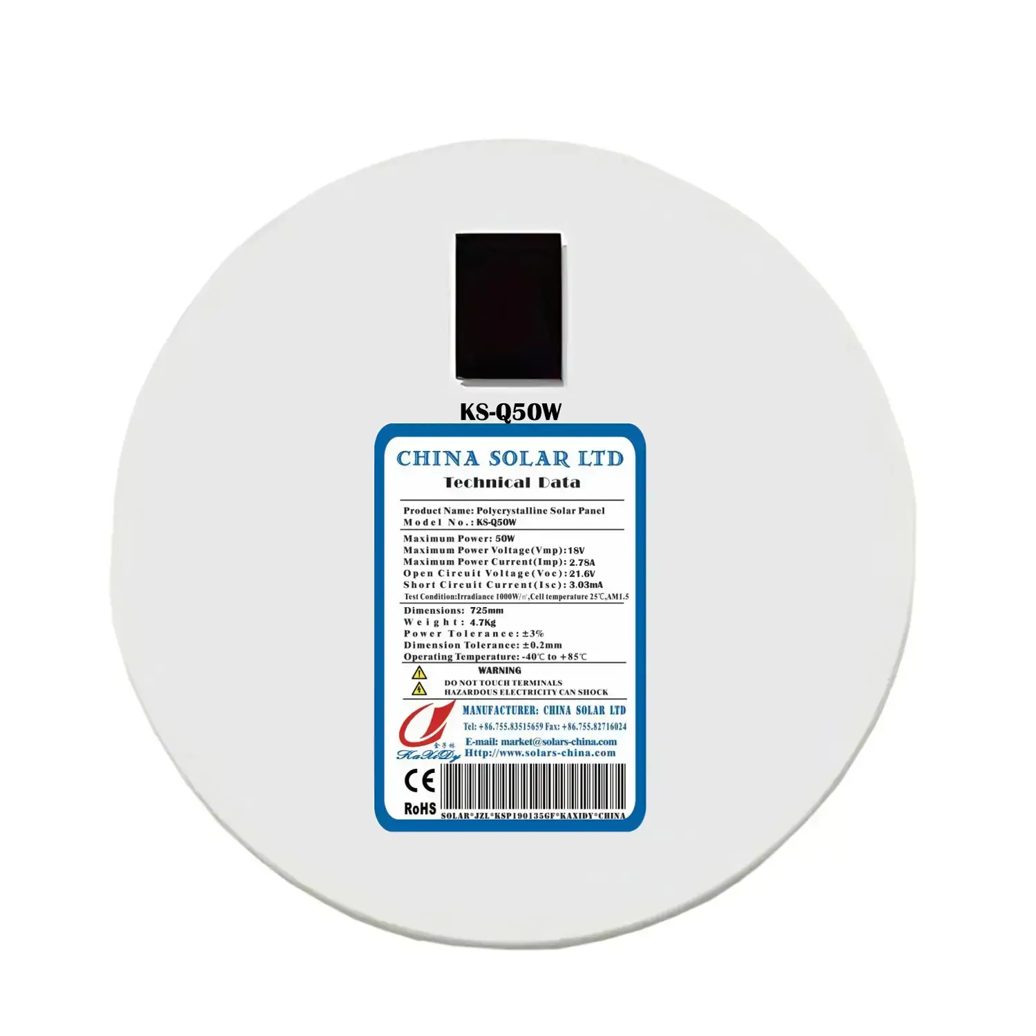 ronde zonnepanelen voor lampen